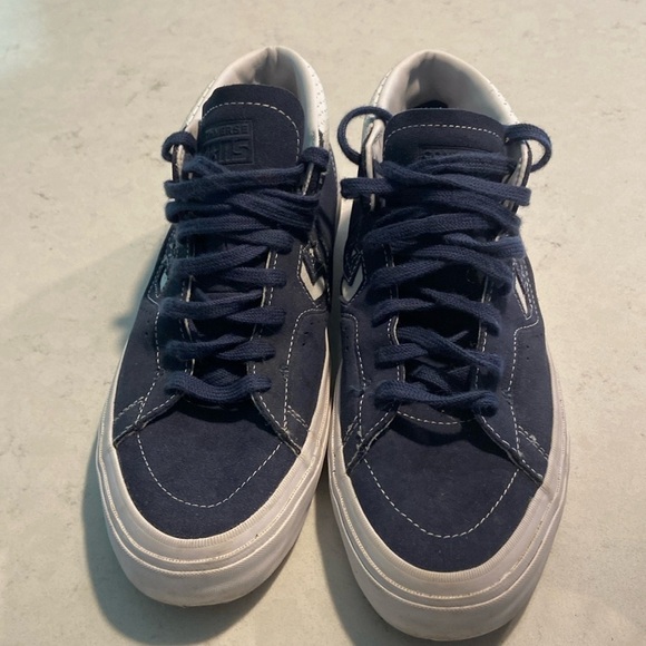 Converse Louie Lopez pro Mid Suede men’s 10 womans 11.5 Navy and White - Picture 3 of 10